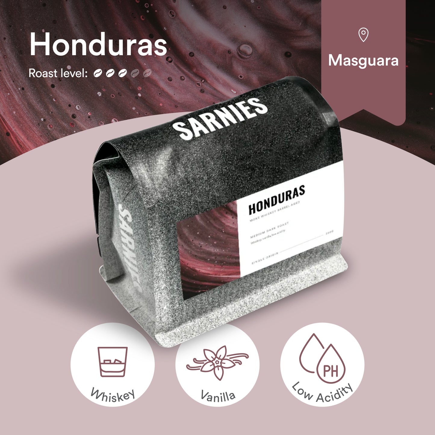 Honduras Moke Whiskey Aged Coffee Bean (Single Origin)