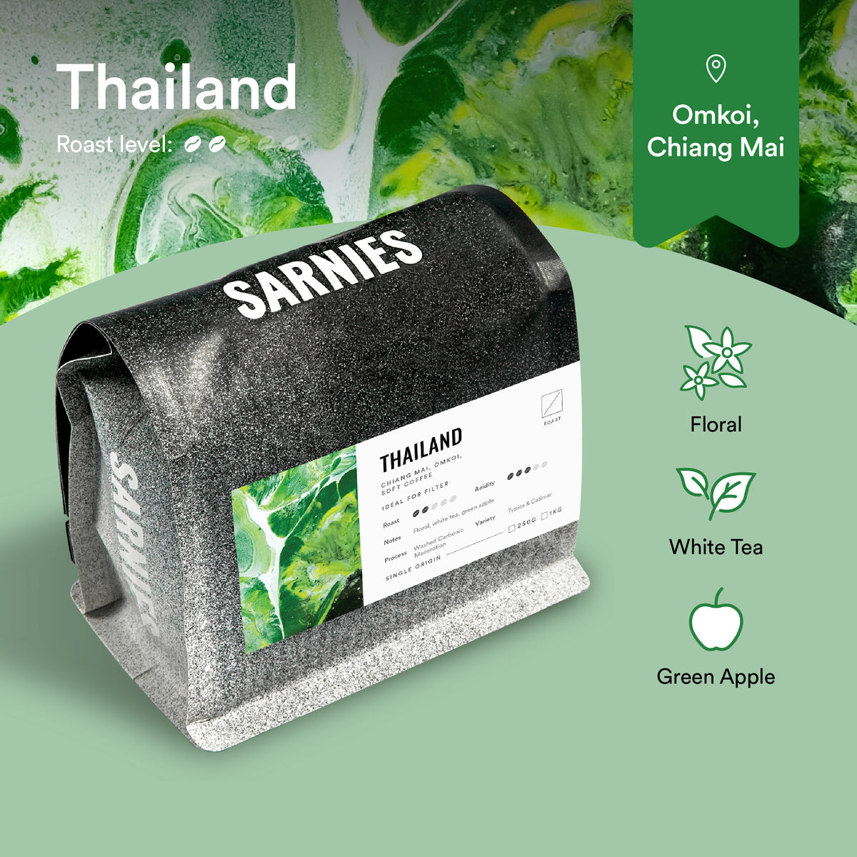 Thailand Chiang Mai Soft Coffee Beans | Washed Carbonic Maceration