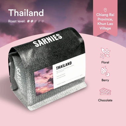 Thailand, Khun Lao Village, Chiang Rai, Natural Process (Sun-dried) Coffee Bean (Single Origin)